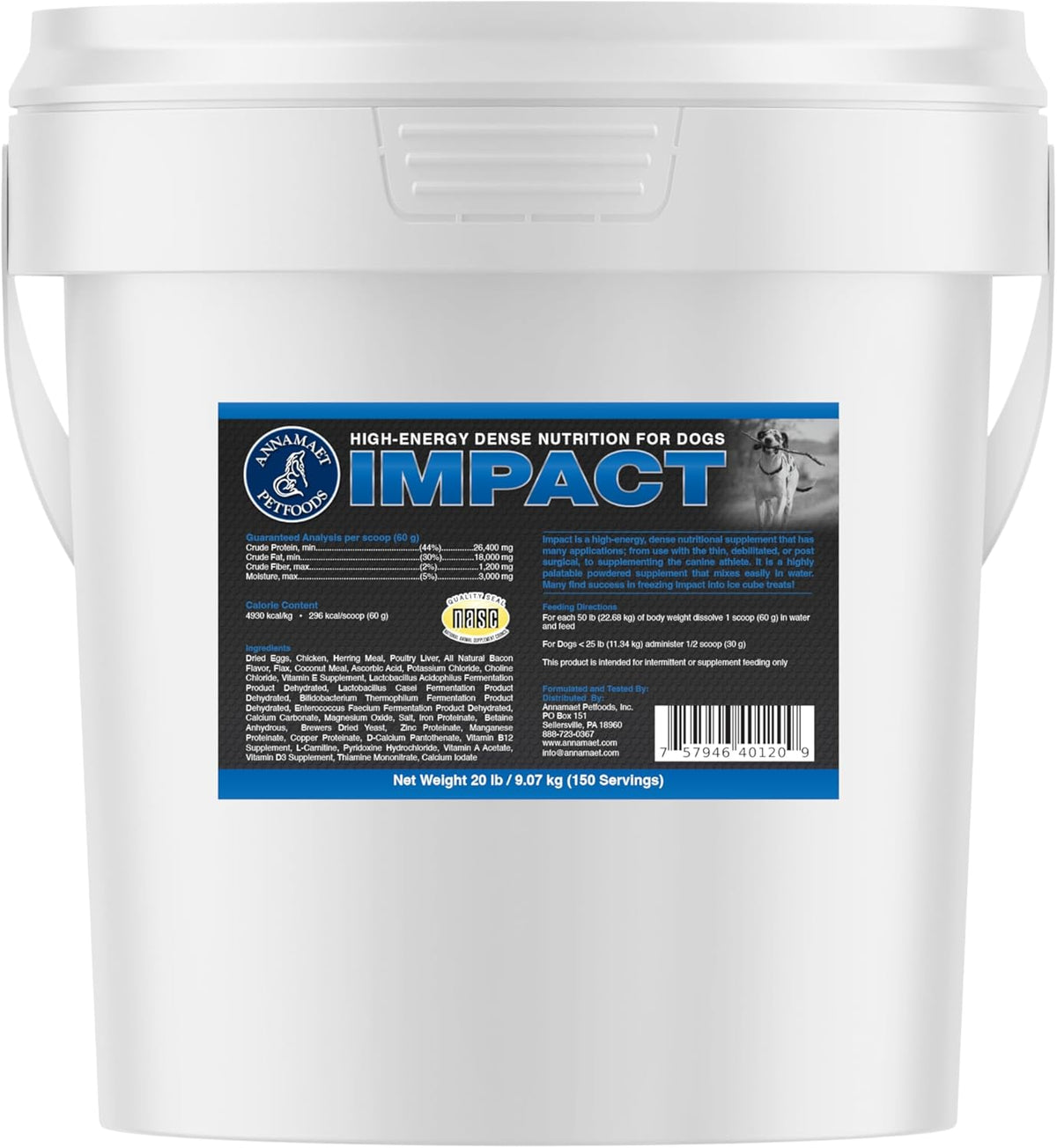 Annamaet Impact – High-Energy Dense Nutrition Supplement for Dogs - görsel 1