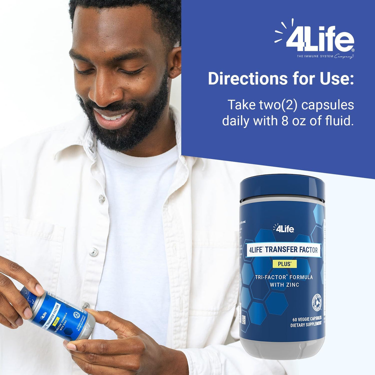 4Life Transfer Factor Plus Zinc with Mushrooms, 60 Veggie Capsules - görsel 5