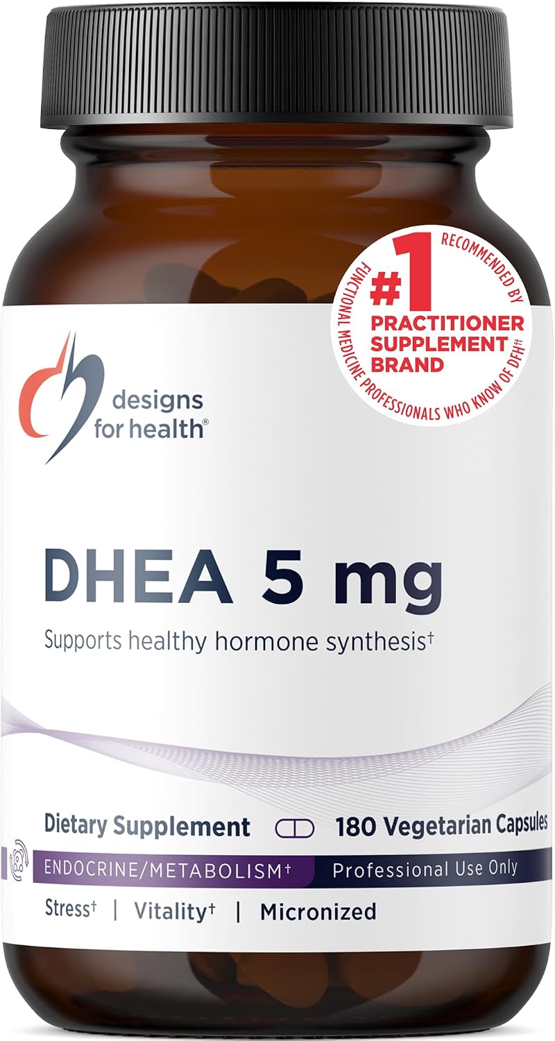 Designs for Health DHEA 5 mg – 180 Vegetarian Capsules