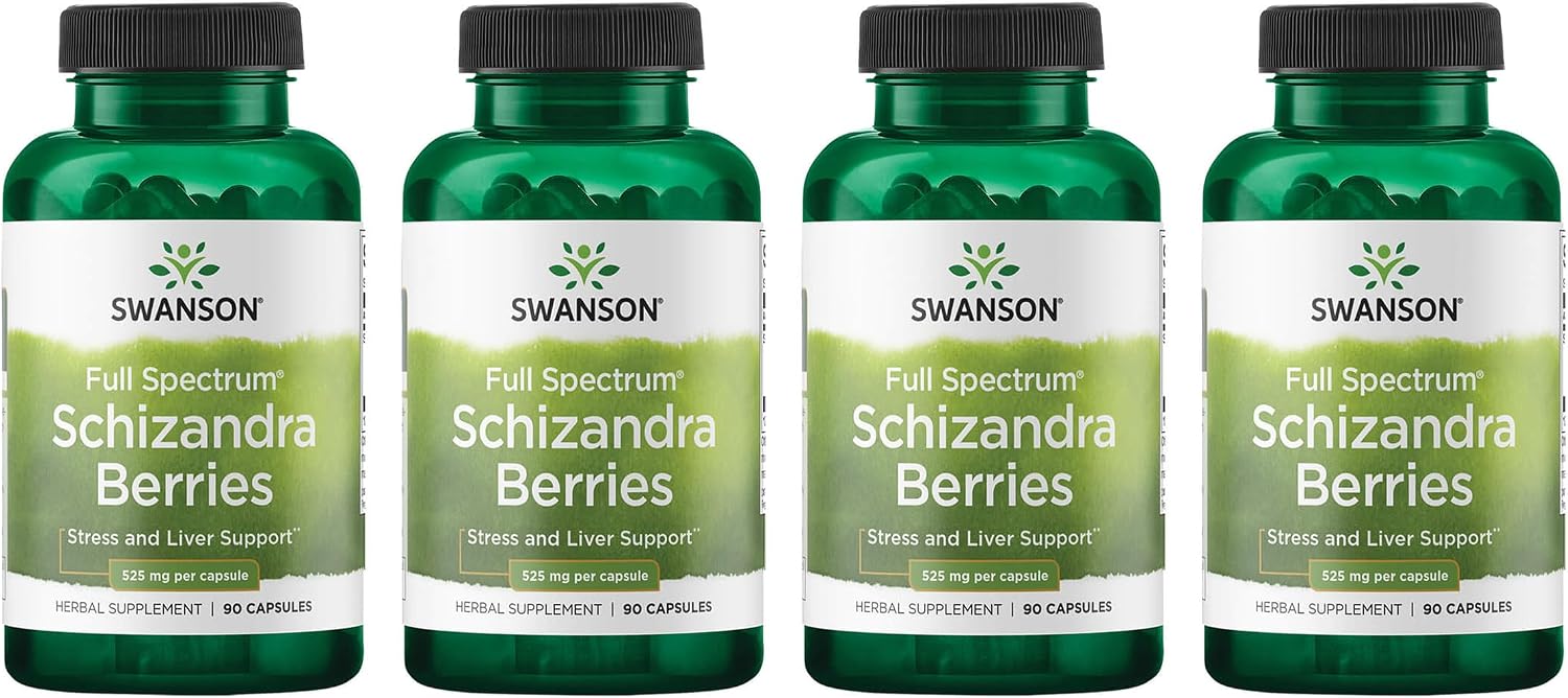 Swanson Full Spectrum Schizandra Berries - 90 Capsules, 525 mg Each