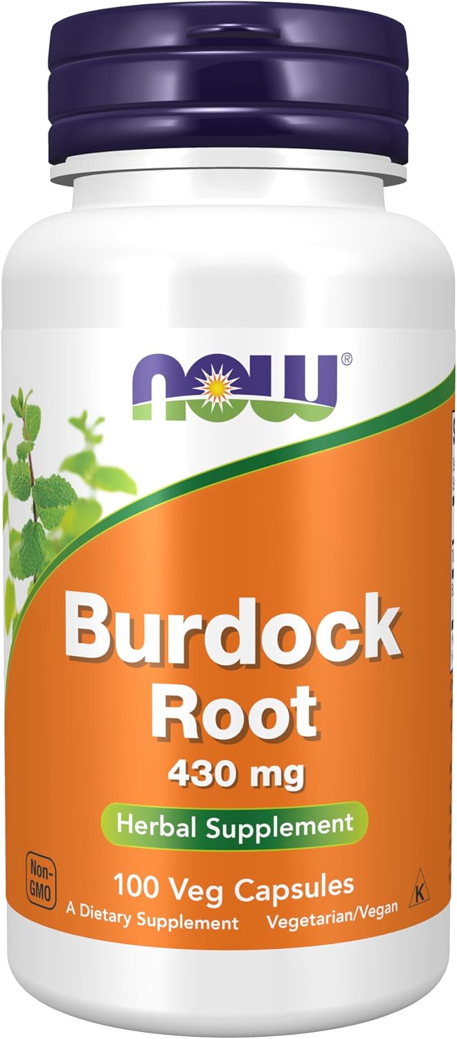 NOW Supplements, Burdock Root (Arctium lappa) 430 mg, Herbal Supplement, 100 Vegan Capsules