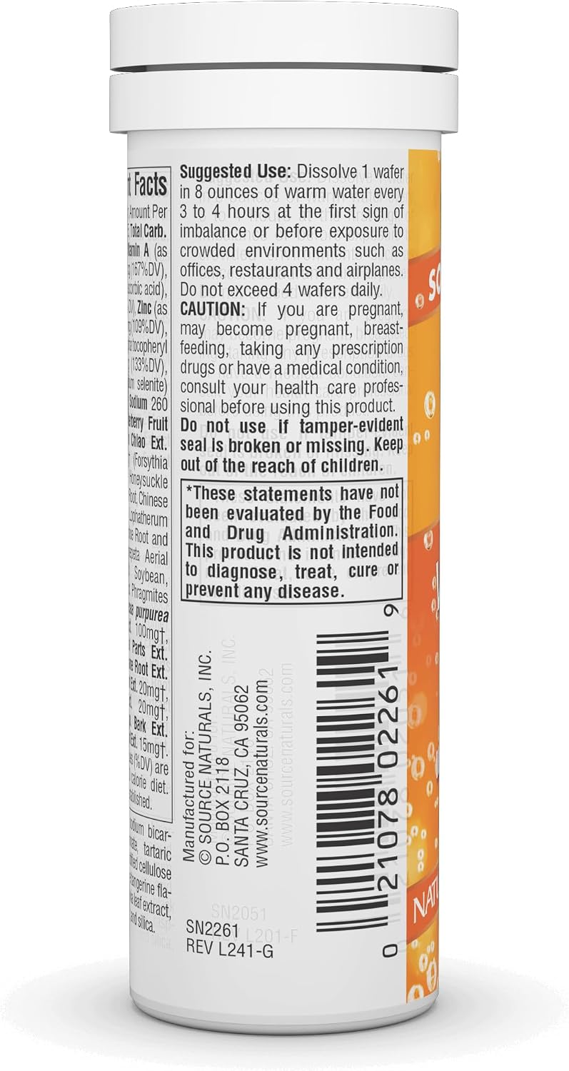 Wellness Fizz, Tangerine - 10 Wafers