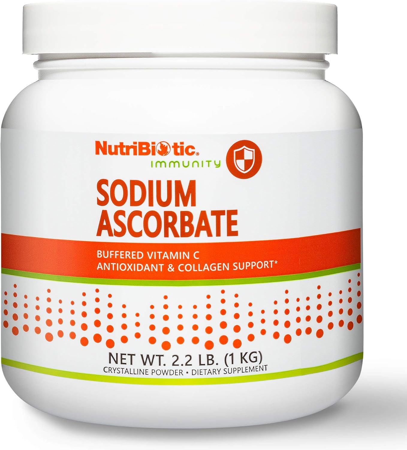 NutriBiotic Sodium Ascorbate Buffered Vitamin C Powder, 1 kg – Vegan, Non-Acidic, Easier on Digestion