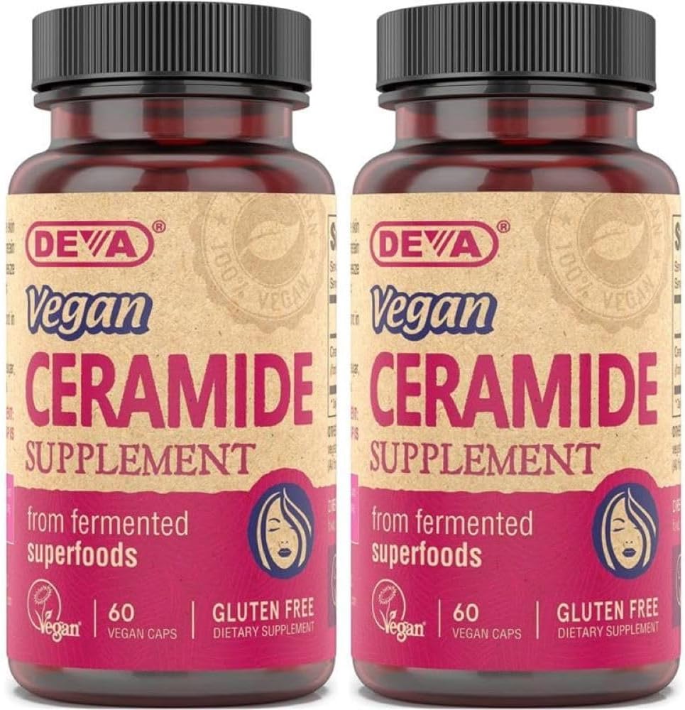 DEVA Vegan Ceramide Supplement Tablets, 60 Count (Pack of 2)