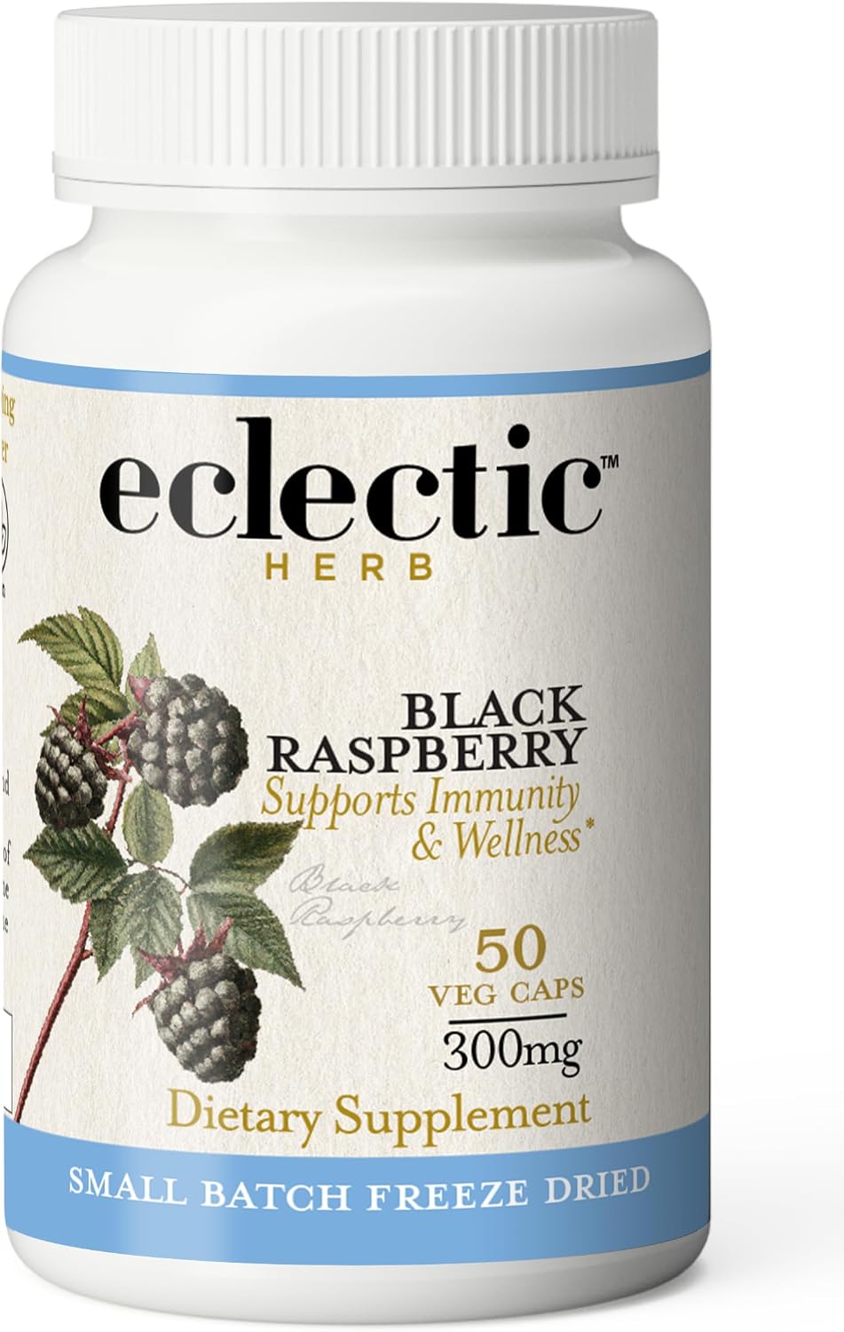 Eclectic Institute Raw Fresh Freeze-Dried Black Raspberry - 50 Capsules (300 mg)