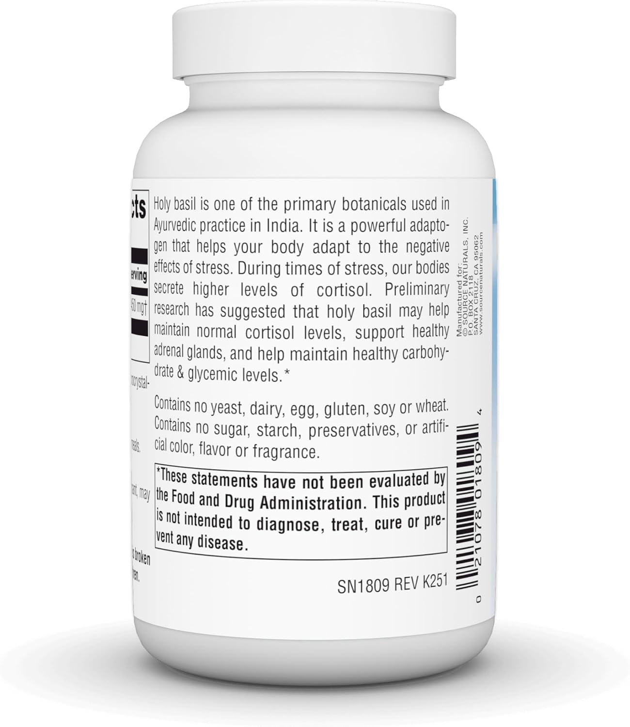Source Naturals Holy Basil Extract – 450 mg, 120 Capsules