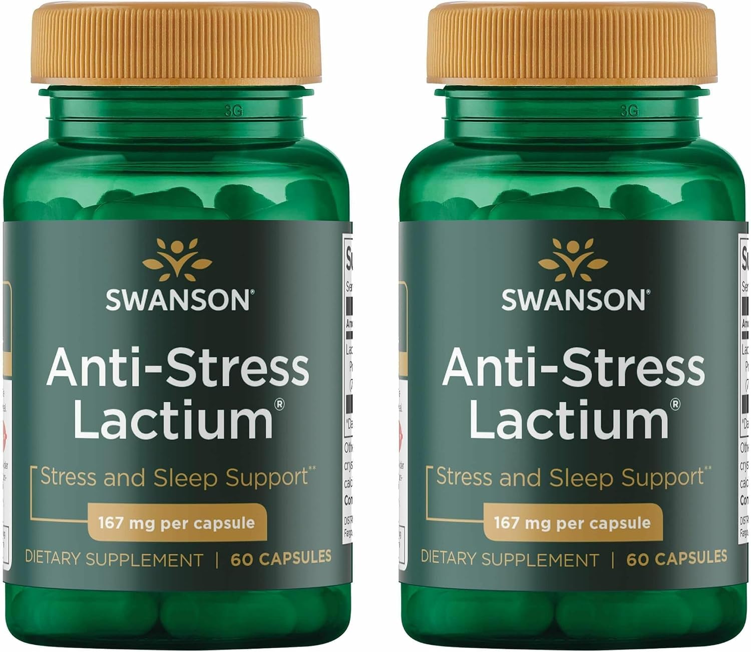 Swanson Women's Anti-Stress Formula with Lactium - Stress Relief, Relaxation & Sleep Support - 60 Capsules