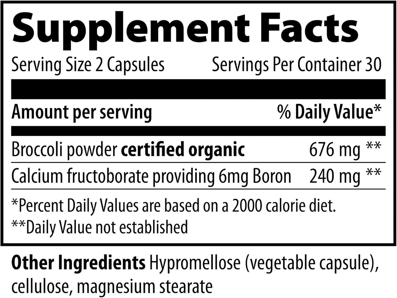 Vibrant Health Super Natural Boron – Calcium Fructoborate Supplement for Joint, Hormone & Connective Tissue Support (60 Count)