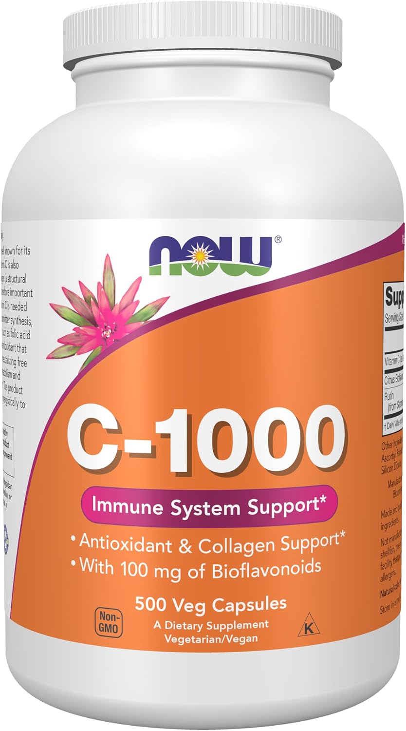 NOW Foods Vitamin C-1000 with Bioflavonoids, 100 Veg Capsules