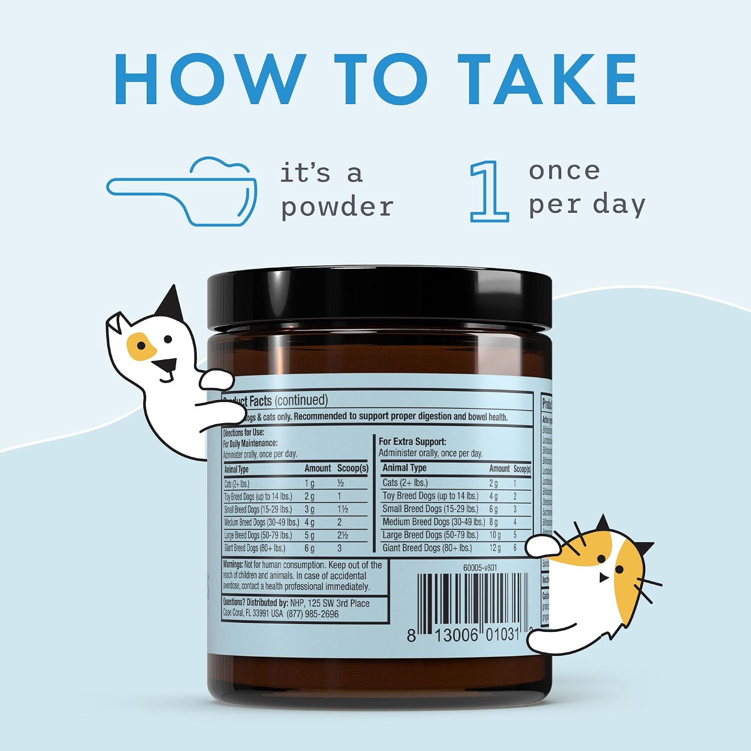 Bark & Whiskers Complete Probiotics for Cats and Dogs, 3.17 oz (90 g) - görsel 6