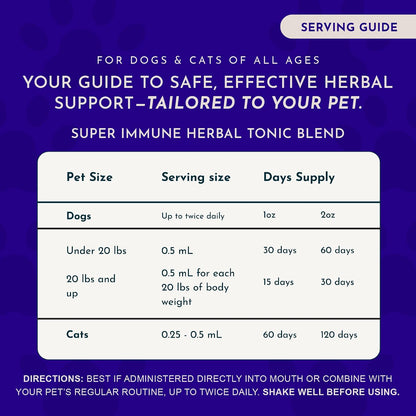 Animal Essentials Super Immune – Immune Support Supplement for Dogs and Cats (60 ml)