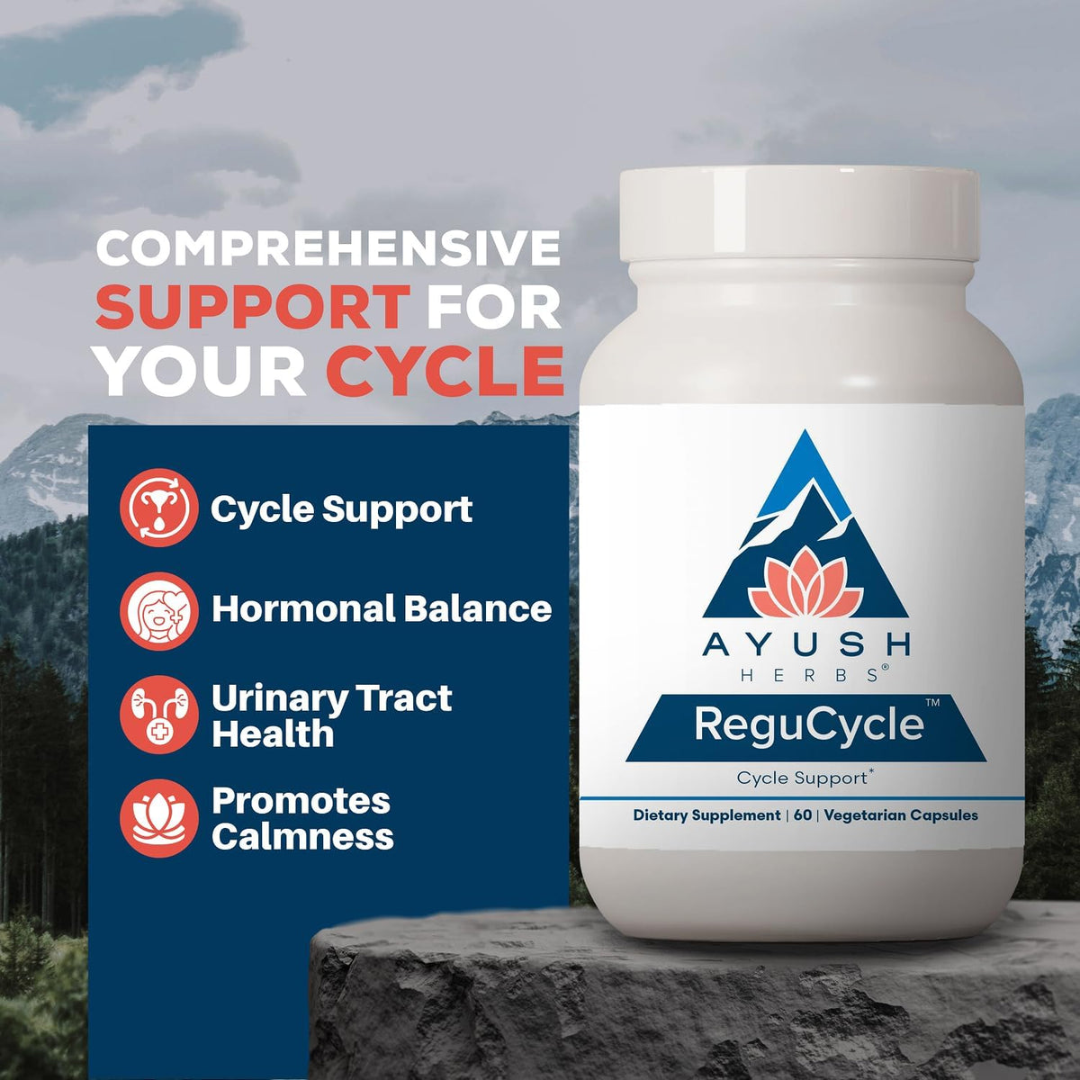 Ayush Herbs Regu-Cycle - Hormone Balance for Women, 60 Capsules - görsel 2