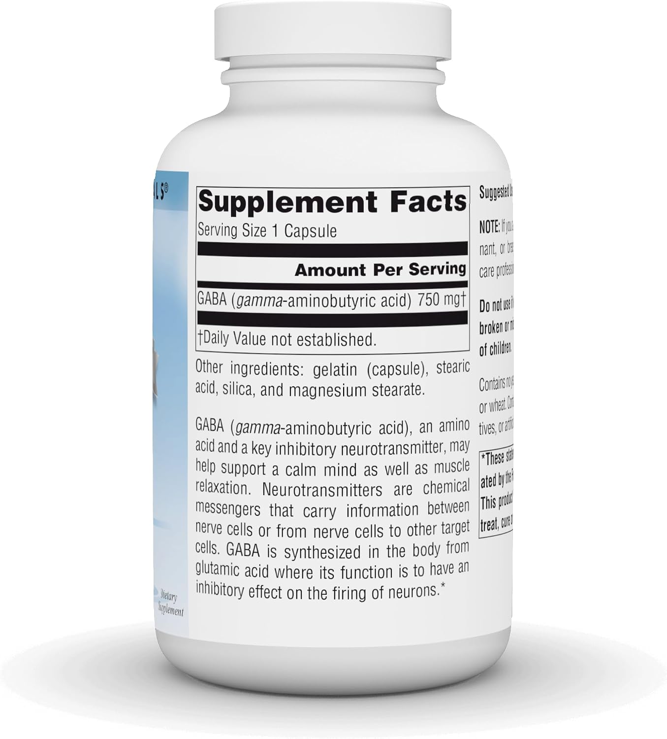 Source Naturals Serene Science GABA, 750 mg - 180 Capsules