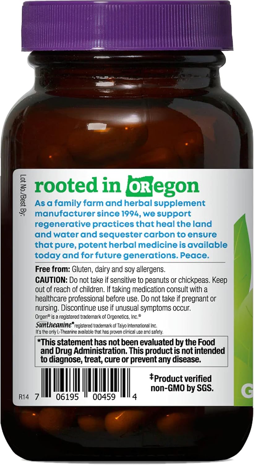 Stress Guard L-Theanine Supplement with Adaptogens, 90 Capsules