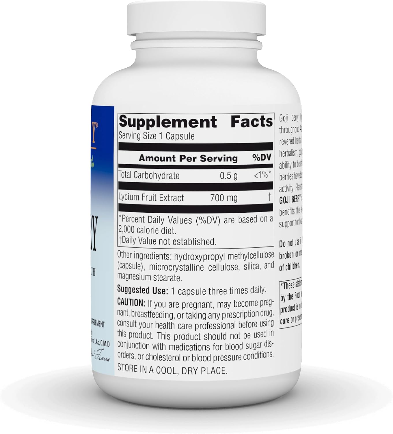 Planetary Herbals Goji Berry Full Spectrum 700 mg - Botanical Elixir for Health and Longevity - 180 Vegetarian Capsules