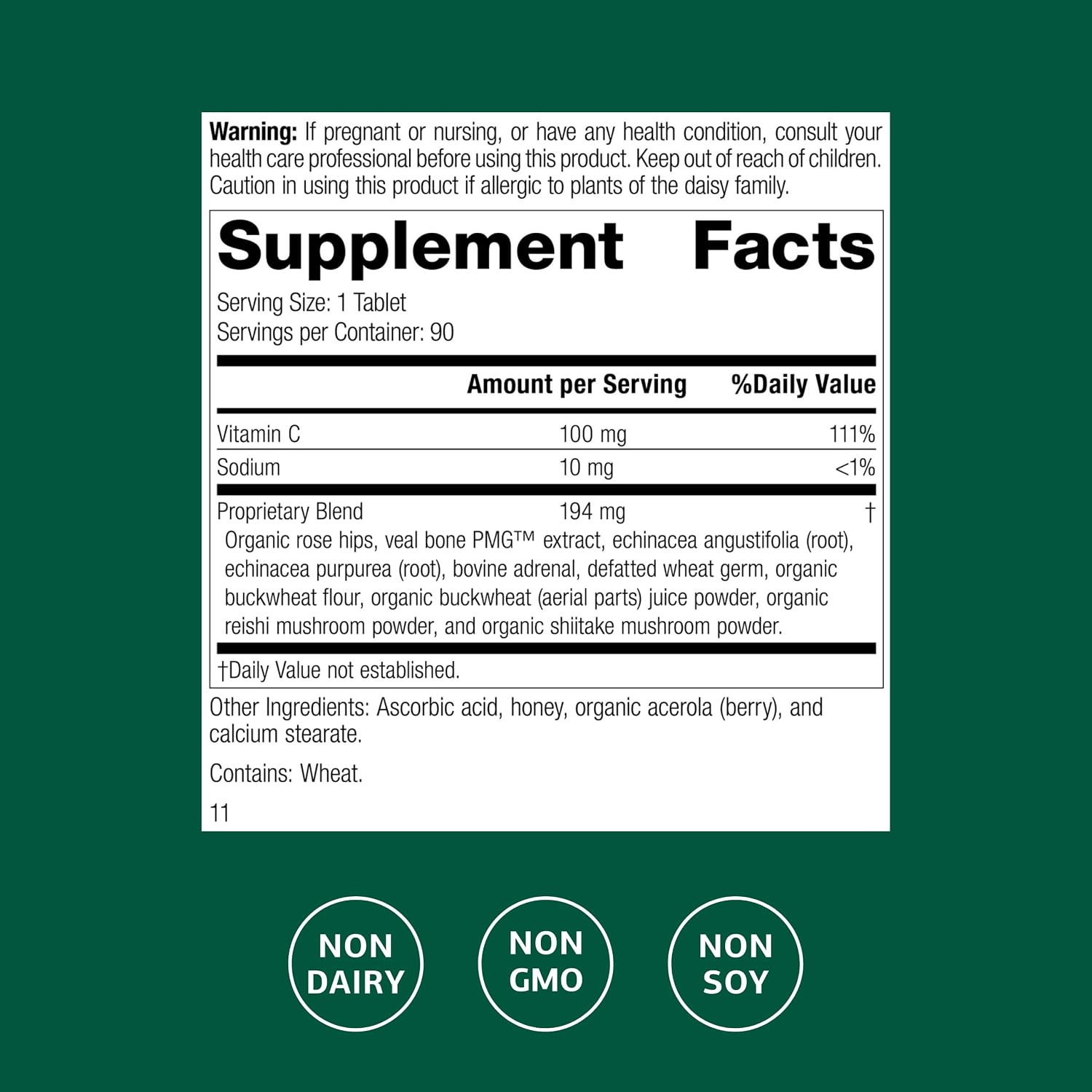 Standard Process C Synergy - Whole Food Vitamin C for Immune & Connective Tissue Support - 90 Tablets