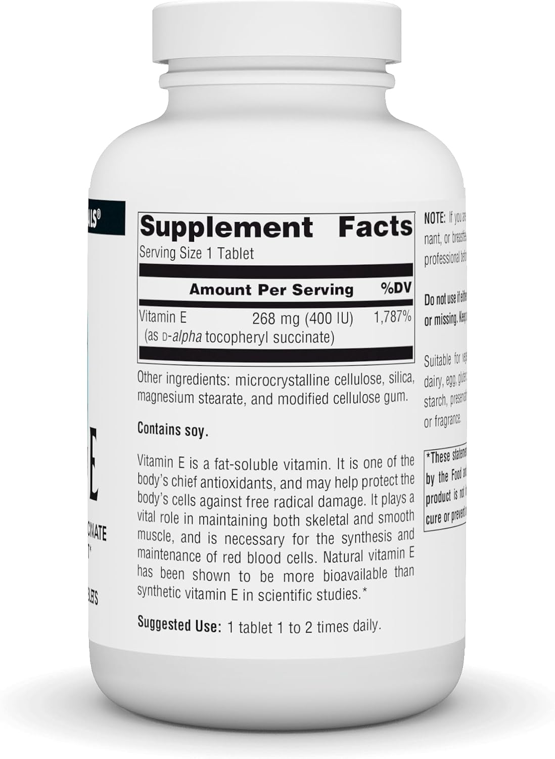 Source Naturals Vitamin E 400 IU – Fat-Soluble Antioxidant – 250 Tablets