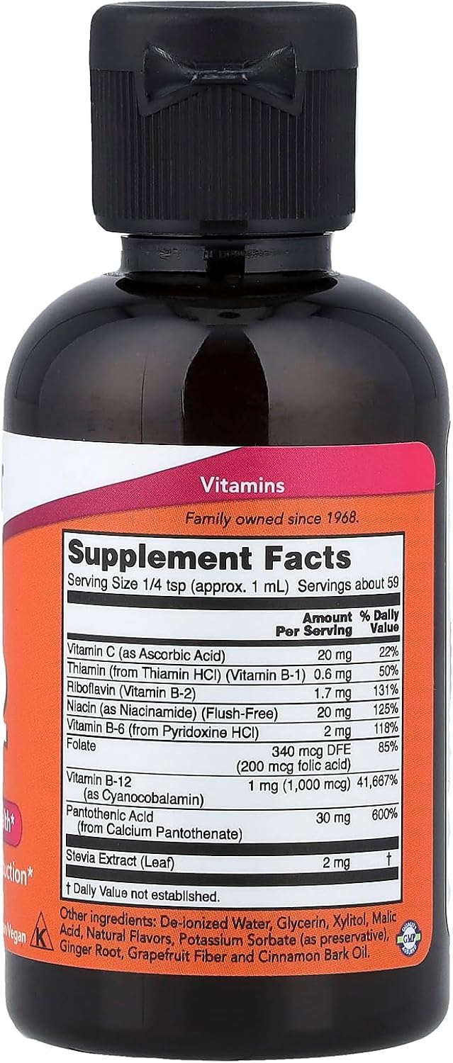 NOW Foods Liquid B-12 (B Complex) – 59 mL