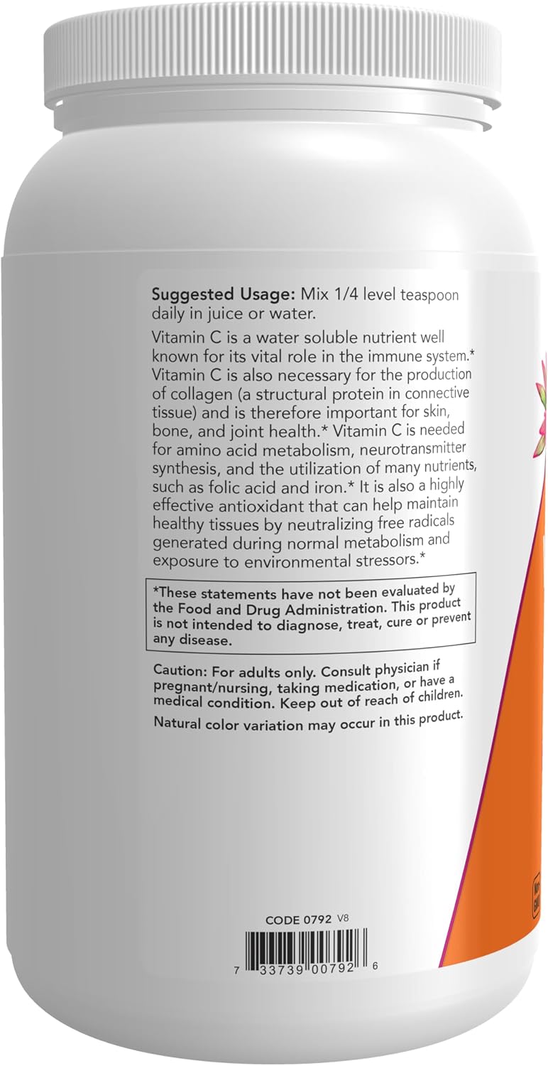 NOW Foods Vitamin C Crystals (Ascorbic Acid) - 1.36 kg