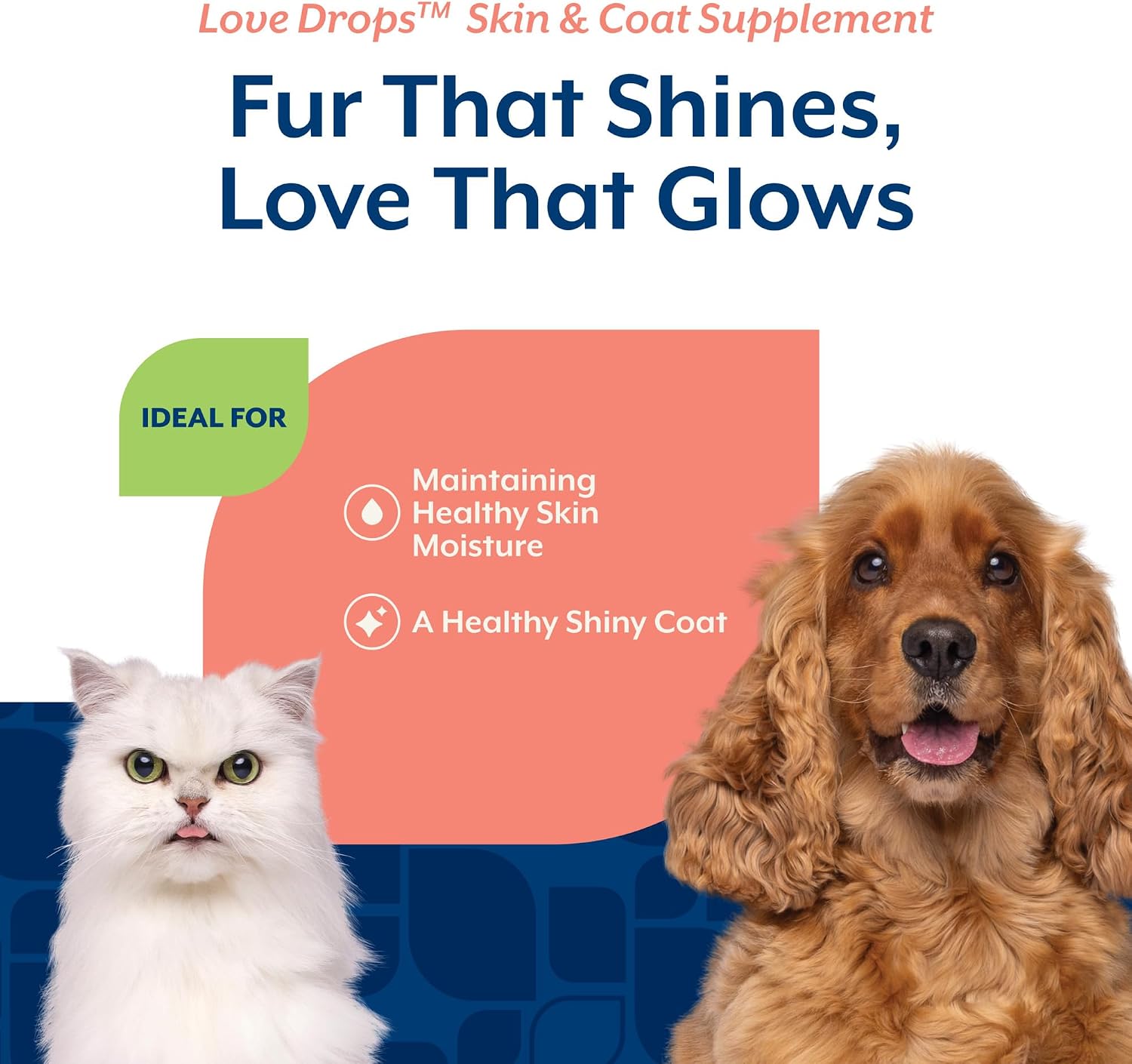 NaturVet Love Drops Plus Omegas Skin & Coat Supplement for Dogs and Cats – Peanut Butter Flavour, 200 Chewable Tablets