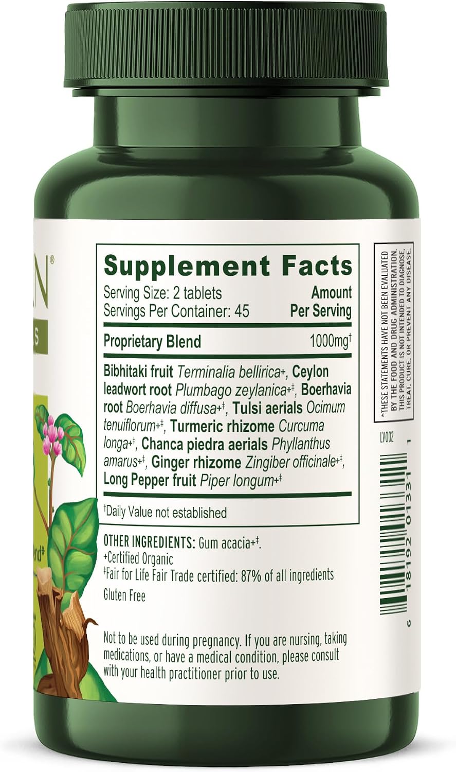 Banyan Botanicals Organic Healthy Kapha – Warming & Invigorating Herbal Supplement – 90 Tablets - görsel 7