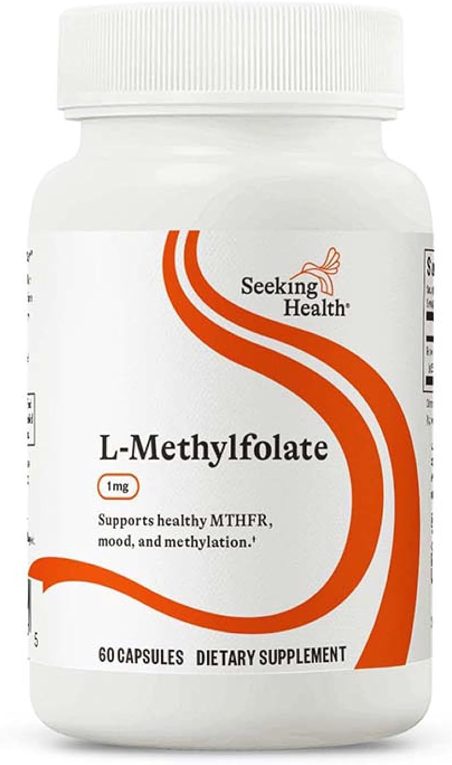Seeking Health L-Methylfolate 1 mg – Supports Healthy MTHFR, Mood, and Methylation – 60 Capsules