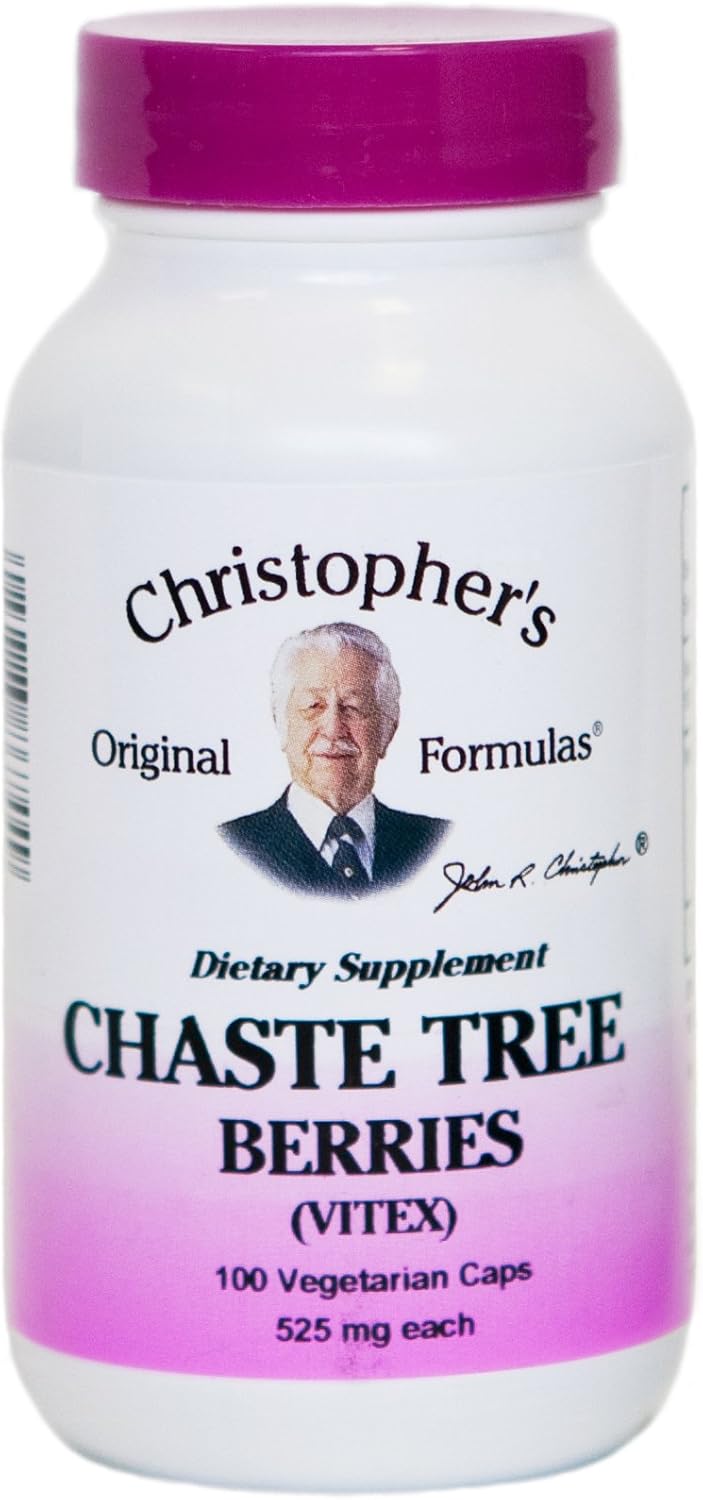 Dr. Christopher's Formula Chaste Tree Berries, 100 Vegetarian Capsules, 525 mg