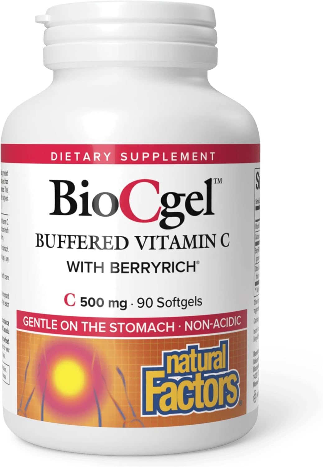 Natural Factors BioCgel Buffered Vitamin C with BerryRich – 90 Softgels