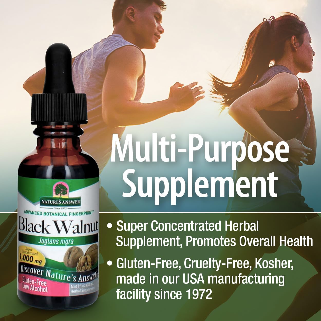 Nature's Answer Black Walnut Extract with Organic Alcohol, 30 mL