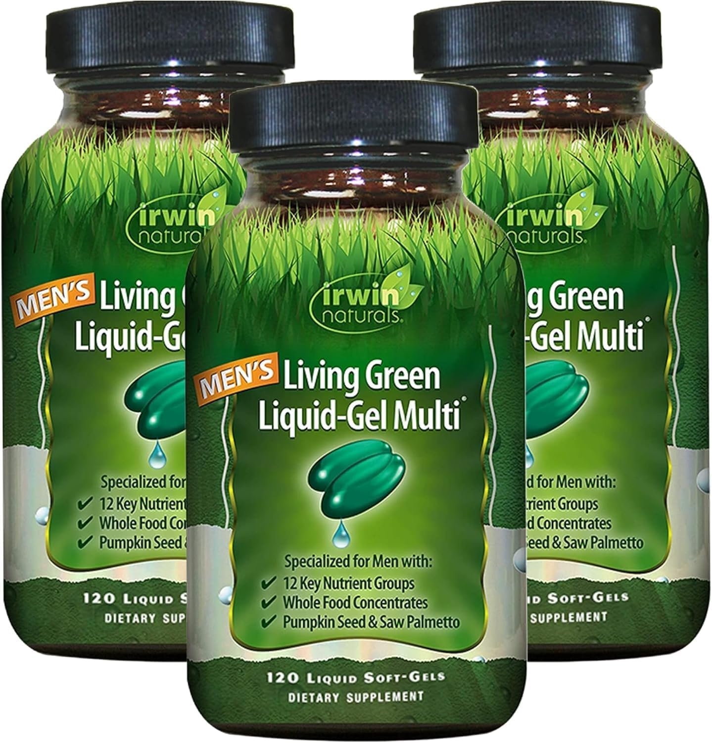 Irwin Naturals Men's Living Green Daily Multivitamin - 120 Liquid Soft-Gels