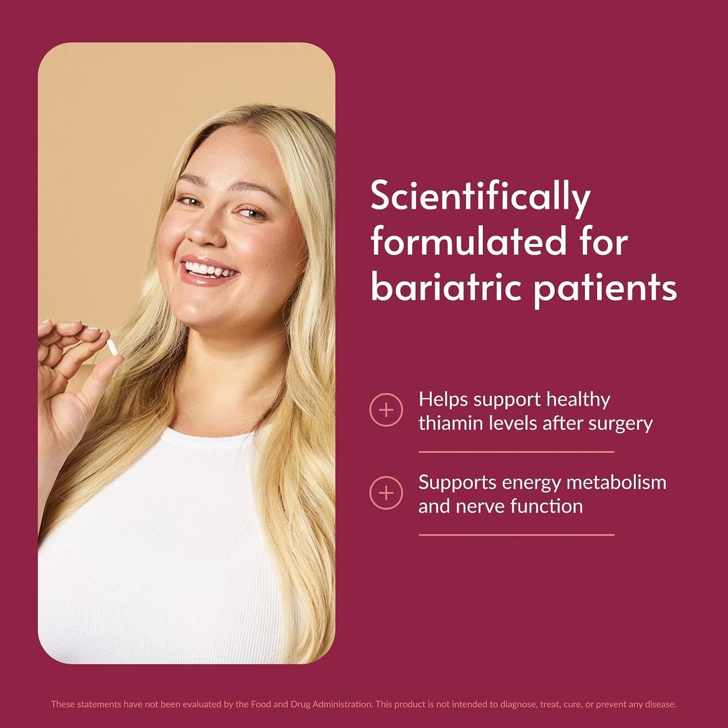 Bariatric Advantage Vitamin B1 (Thiamine) 100 mg - 90 Capsules - görsel 2