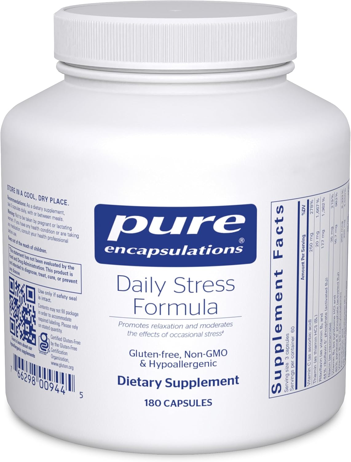 Pure Encapsulations Daily Stress Formula | Helps Support Relaxation and Manage Occasional Stress | 180 Capsules
