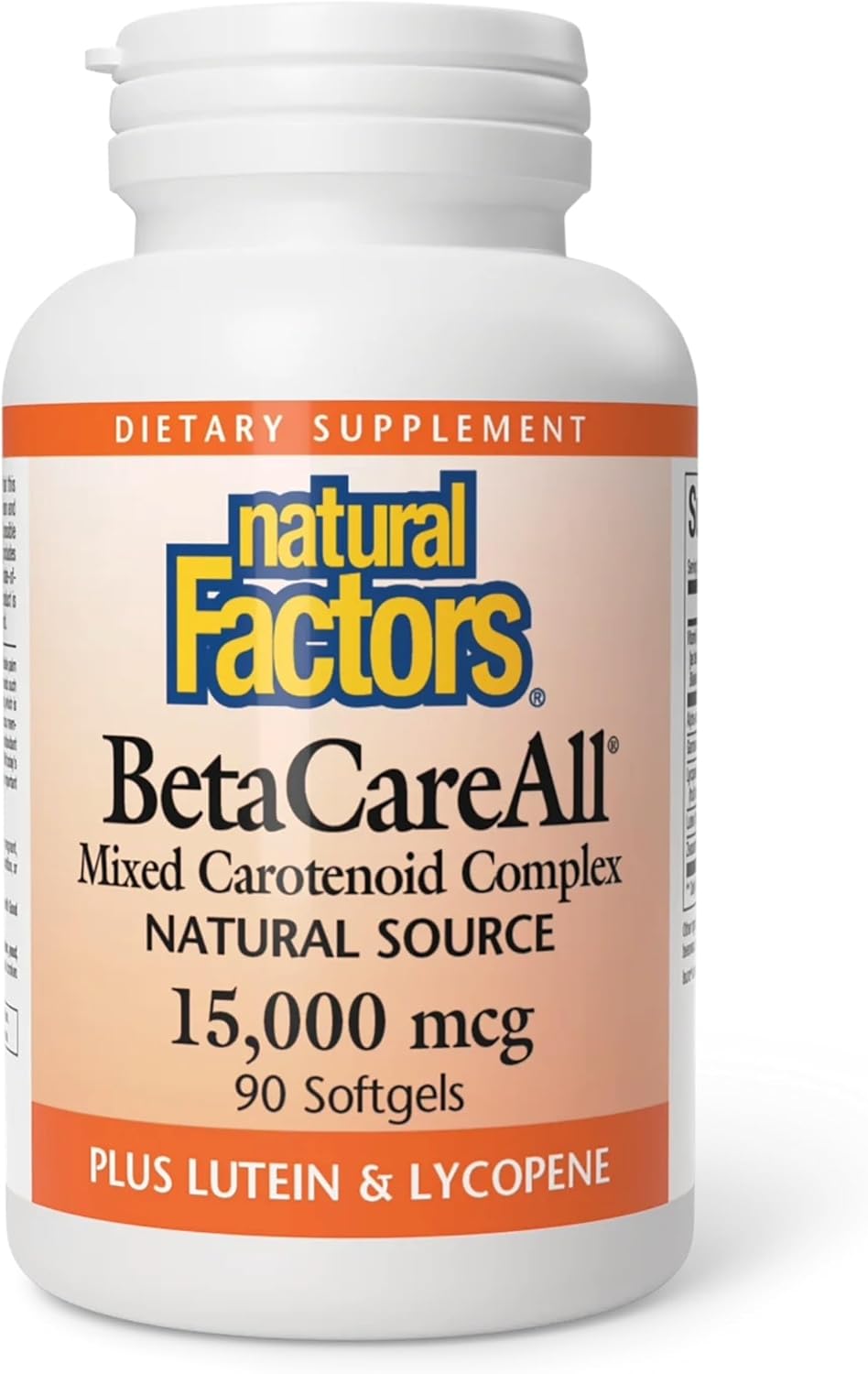 Natural Factors BetaCareAll 15,000 mcg - Mixed Carotenoid Supplement - 90 Softgels