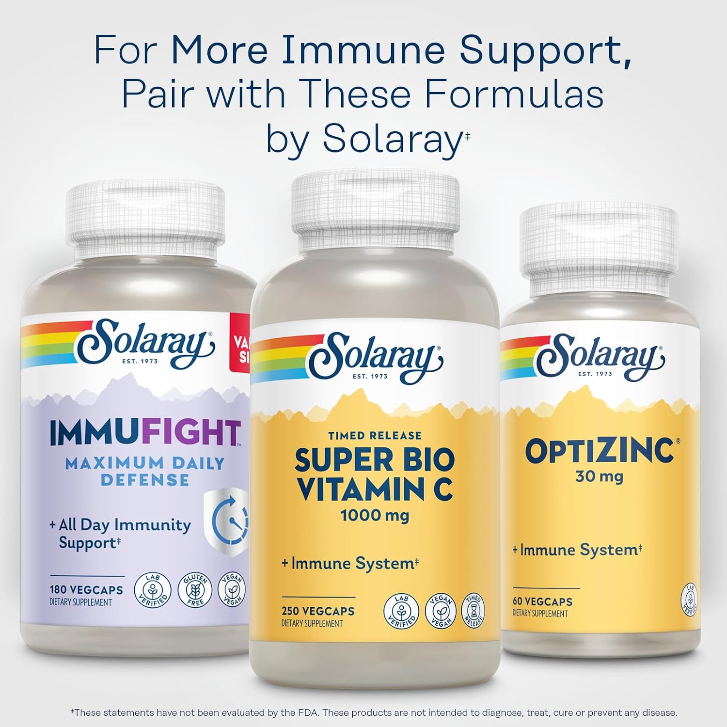 SOLARAY Super Bio Vitamin C 1000 mg – Buffered Timed Release with Bioflavonoids, 250 VegCaps