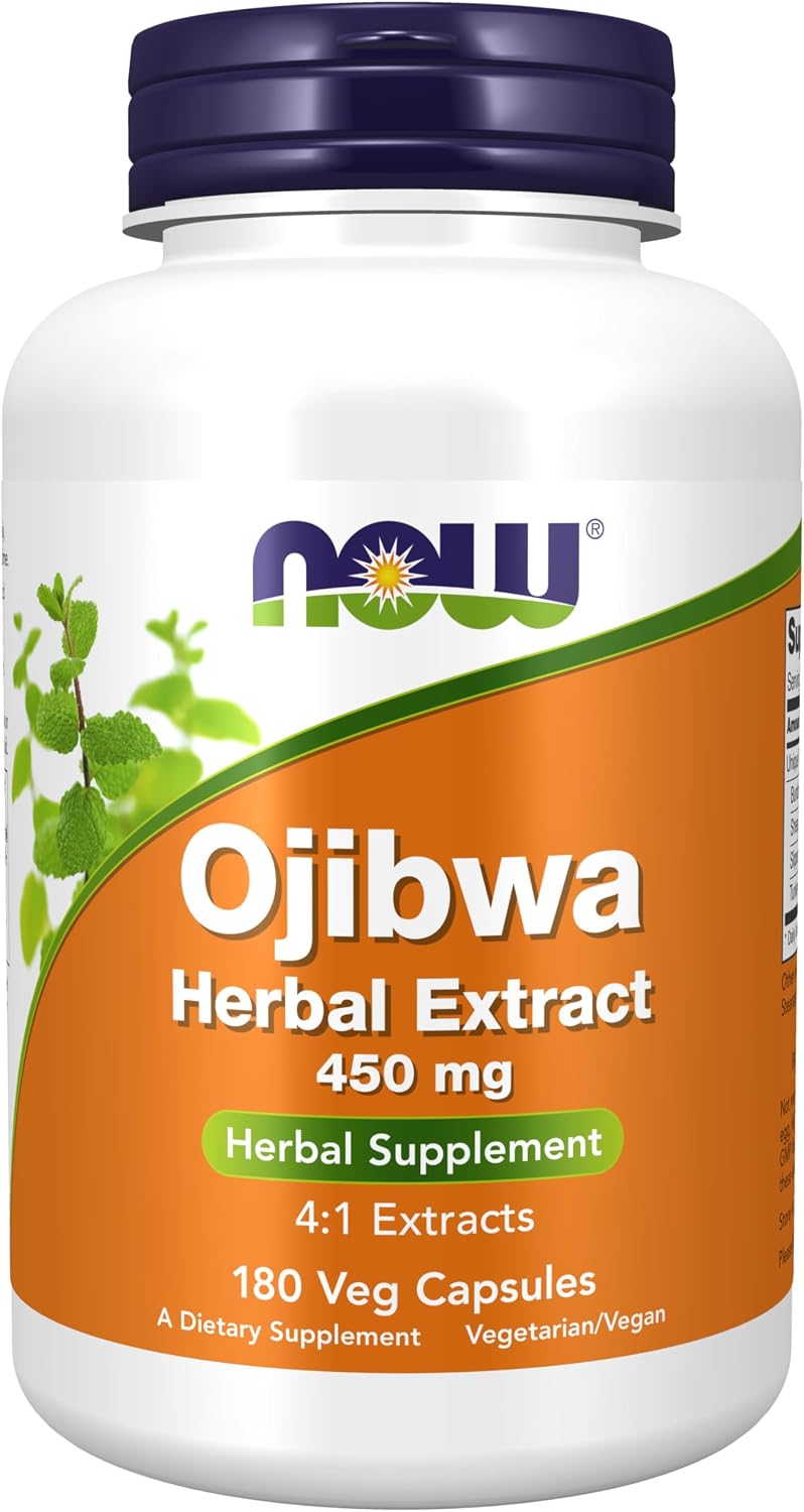 NOW Foods Ojibwa Herbal Extract 450 mg, 180 Veg Capsules