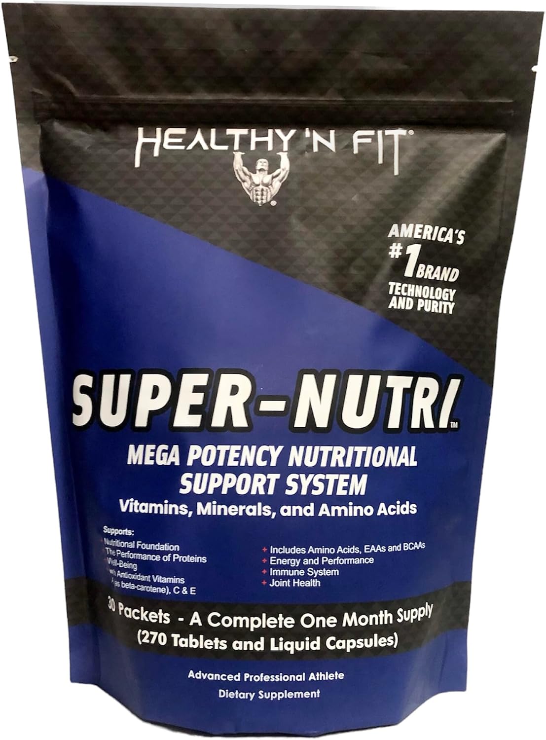 Healthy 'N Fit Super-Nutri Pack (30 Packets) – Mega Potency Multivitamin with Amino Acids & Minerals