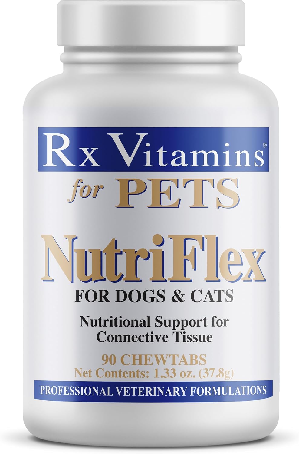 Rx Vitamins NutriFlex for Cats & Dogs – Glucosamine & Chondroitin Joint Supplement, Beef Liver Flavour (90 Chews)