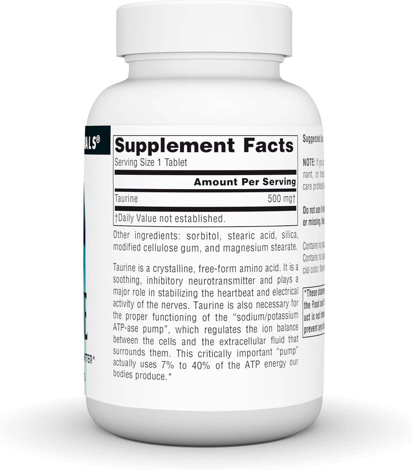 Source Naturals Taurine, Calming Neurotransmitter* 500 mg – 120 Tablets
