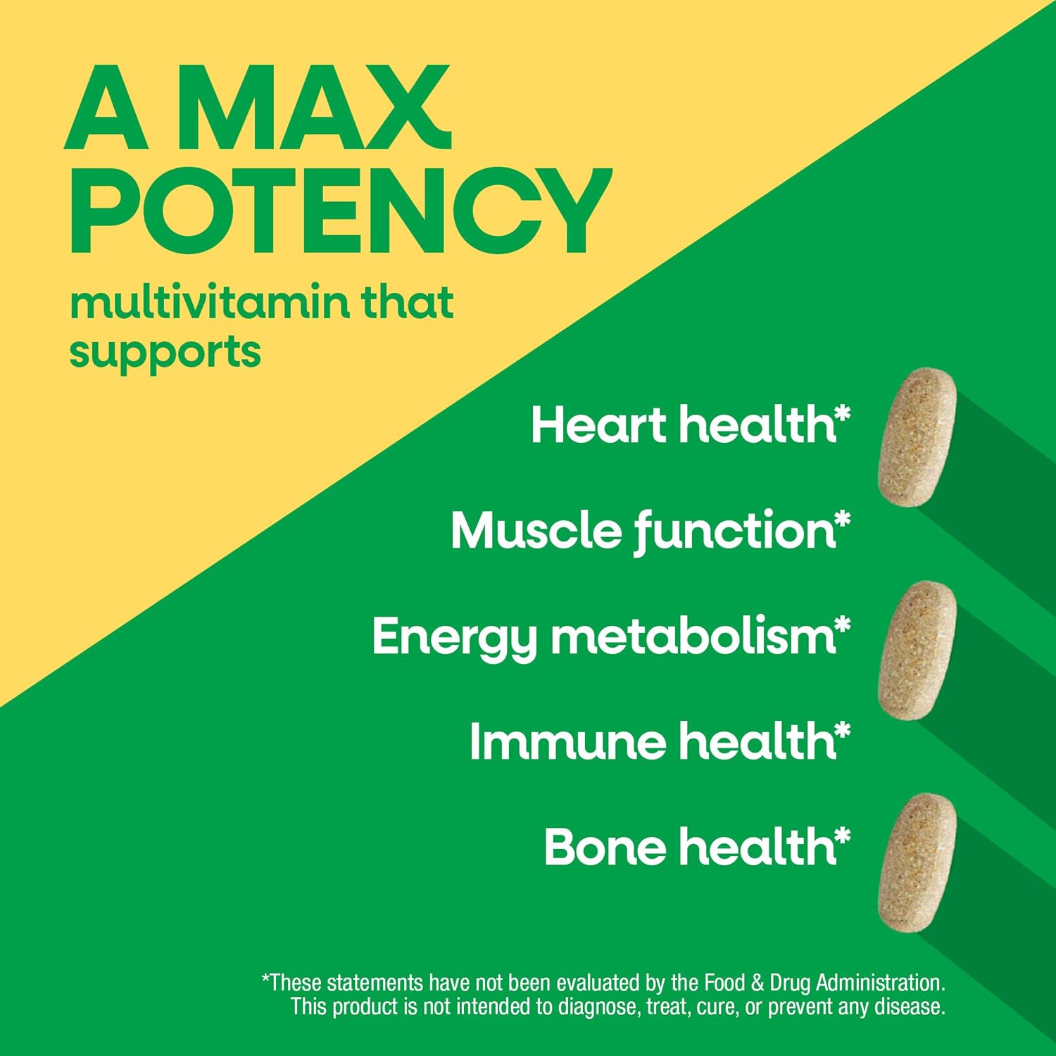 Nature's Way Alive! Max3 Potency Daily Multivitamin with Iron - High Potency for Energy and Immune Support, 90 Tablets