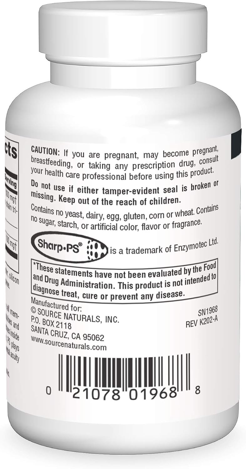 Source Naturals Phosphatidyl Serine Matrix 500 mg - 60 Softgels