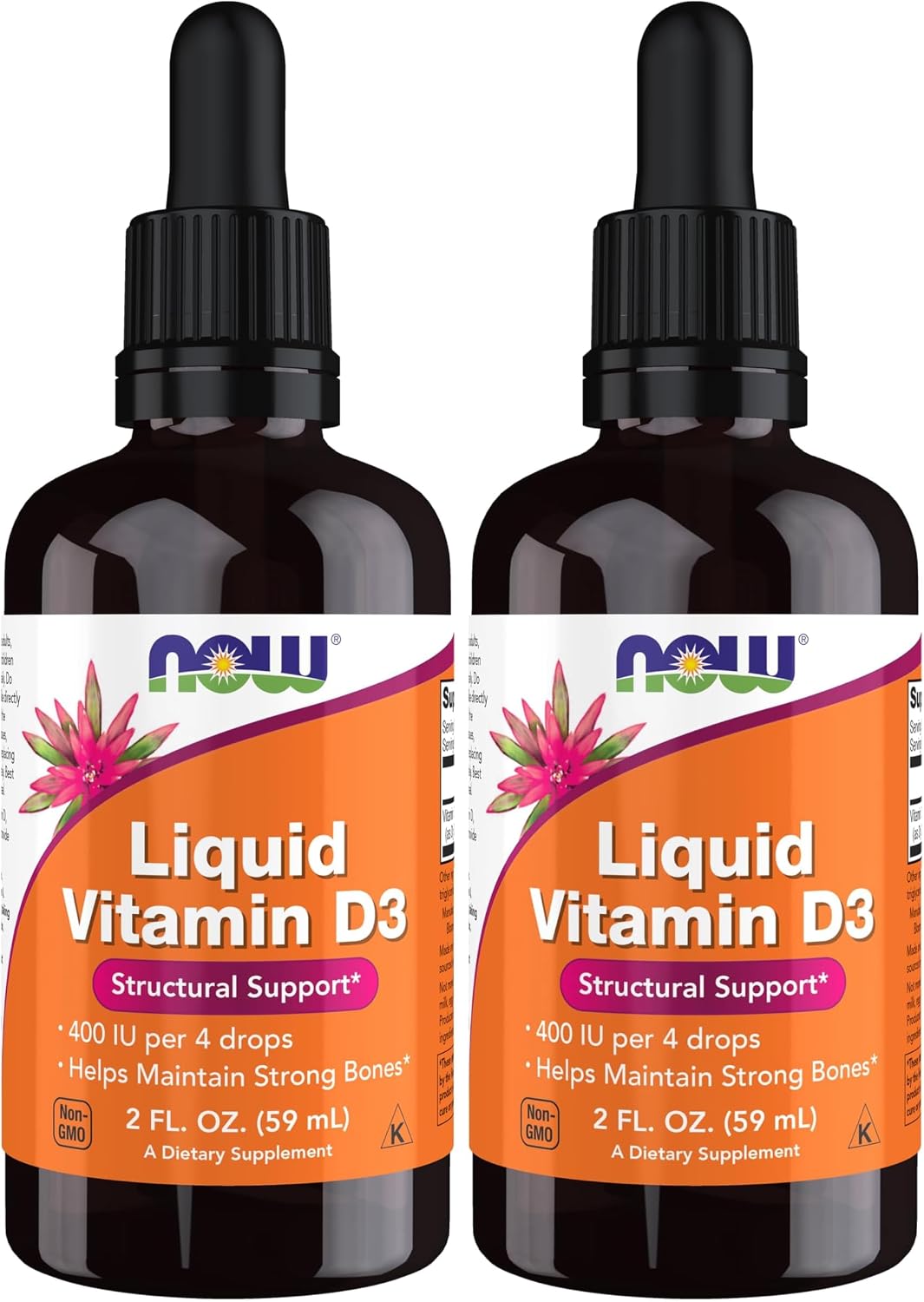 NOW Foods Liquid Vitamin D-3 – 2 oz (59 mL)