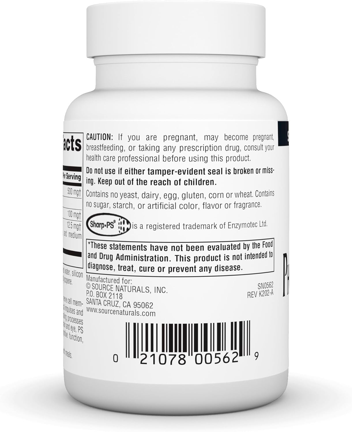 Source Naturals Phosphatidylserine Complex – 500 mg – 60 Softgels (Stabilised Enzyme Supplement)