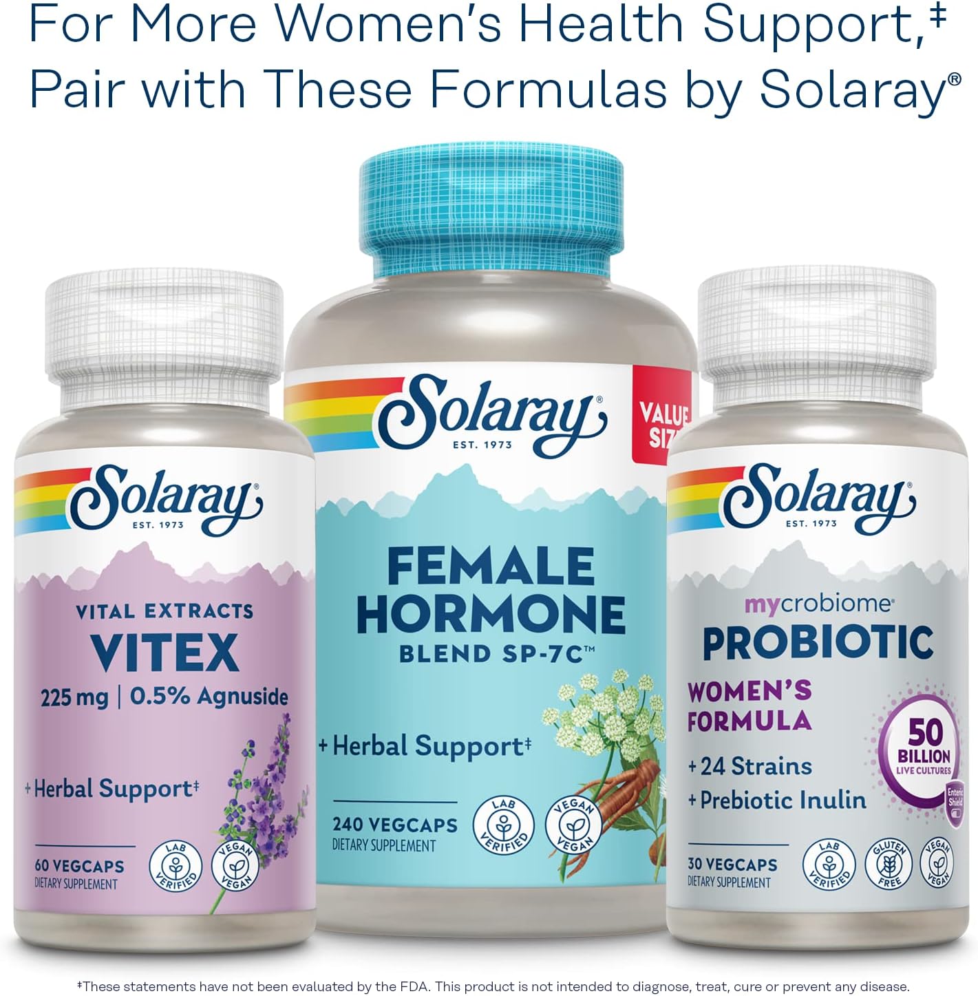 SOLARAY True Herbs Yarrow 320mg, Whole Aerial - Herbal Supplement for General Health Support