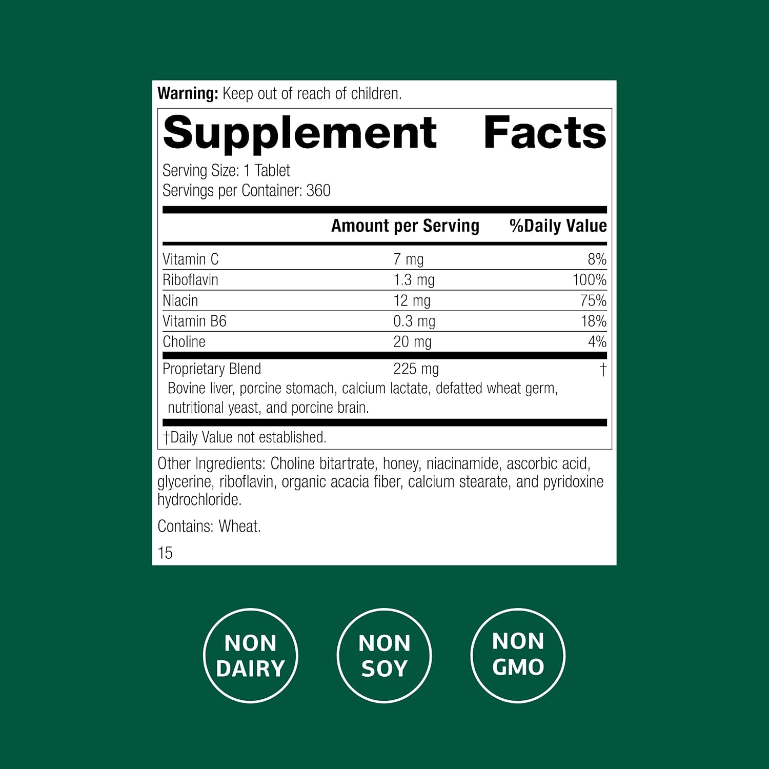 Standard Process Cataplex B2 – Nervous System Health Supplement – 360 Tablets