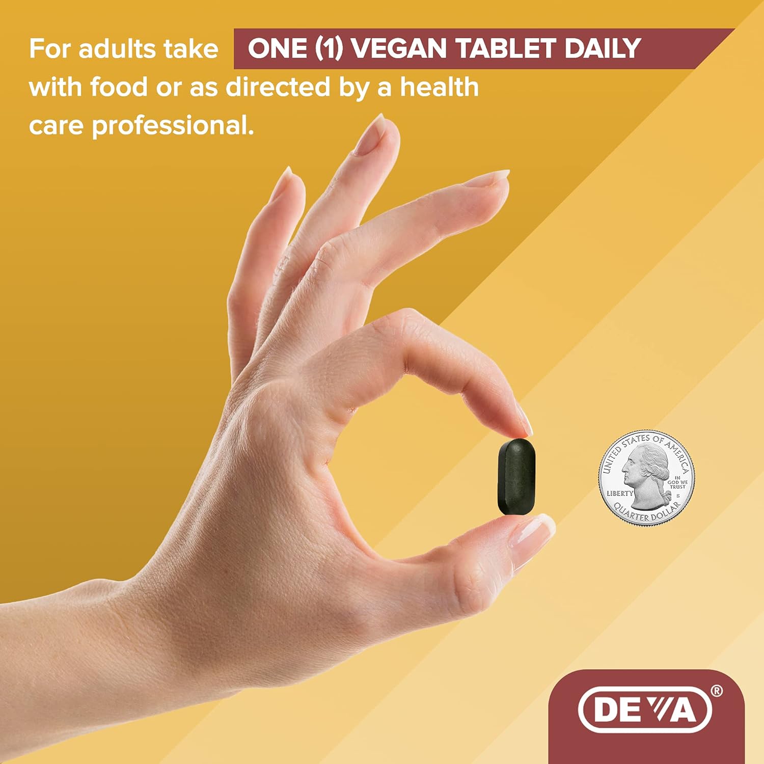 DEVA Vegan Multivitamin & Mineral Supplement with Iron – 2-Pack (180 Coated Tablets)