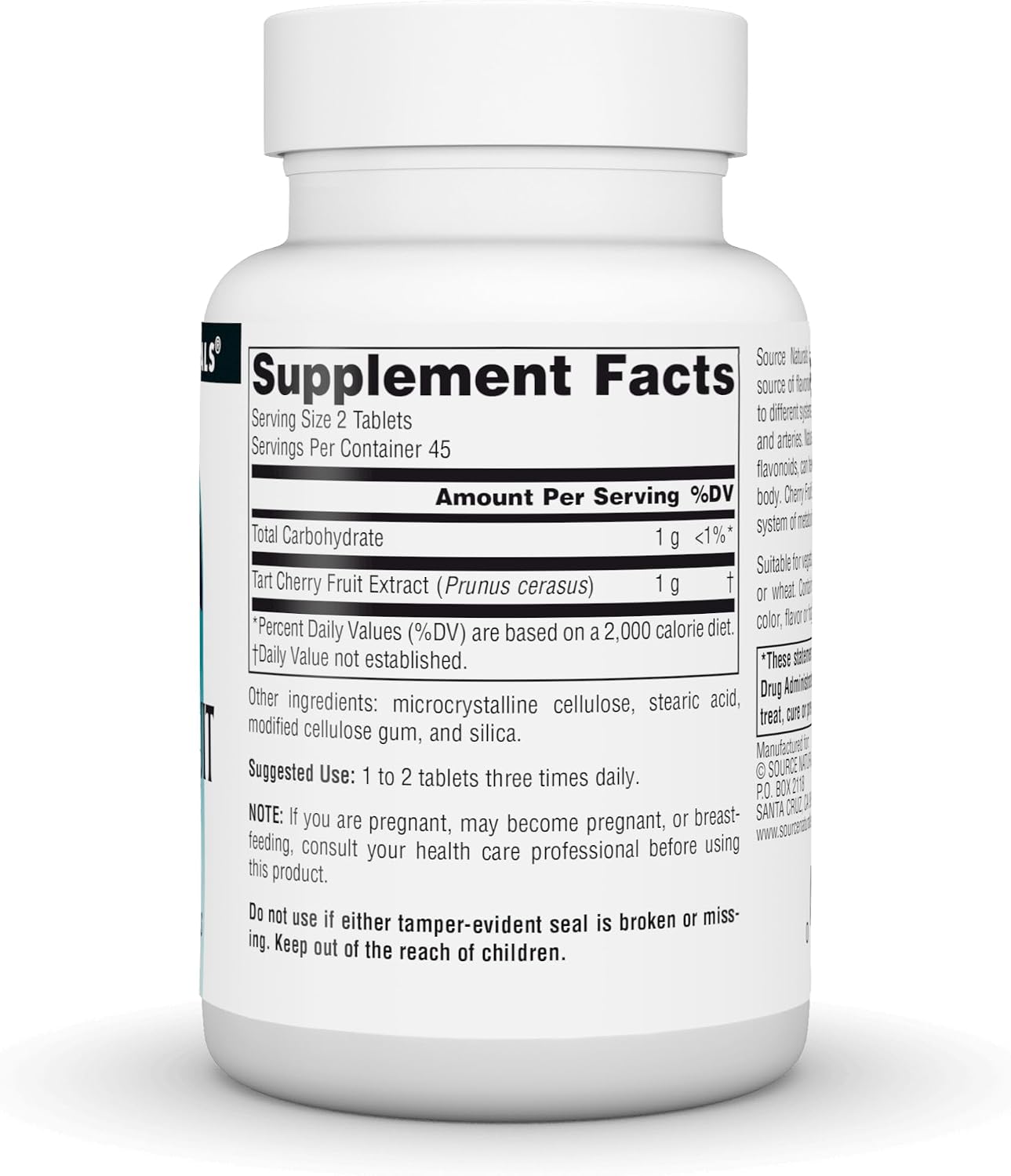 Source Naturals Cherry Fruit Extract, 500 mg, 90 Vegetarian Tablets