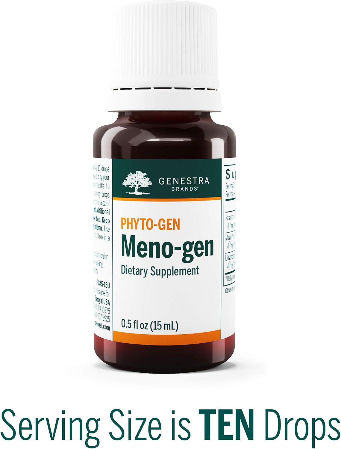 Genestra Brands Meno-gen | Raspberry, Mugo Pine, and Lingonberry Herbal Supplement | 15 mL