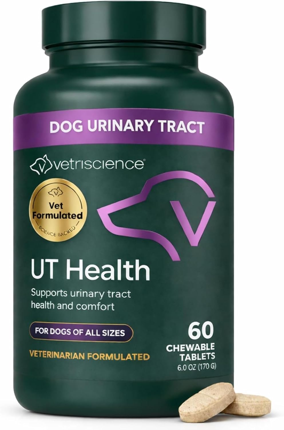 VetriScience Quick Action UT Health Chewable Tablets for Dogs - 90 Count