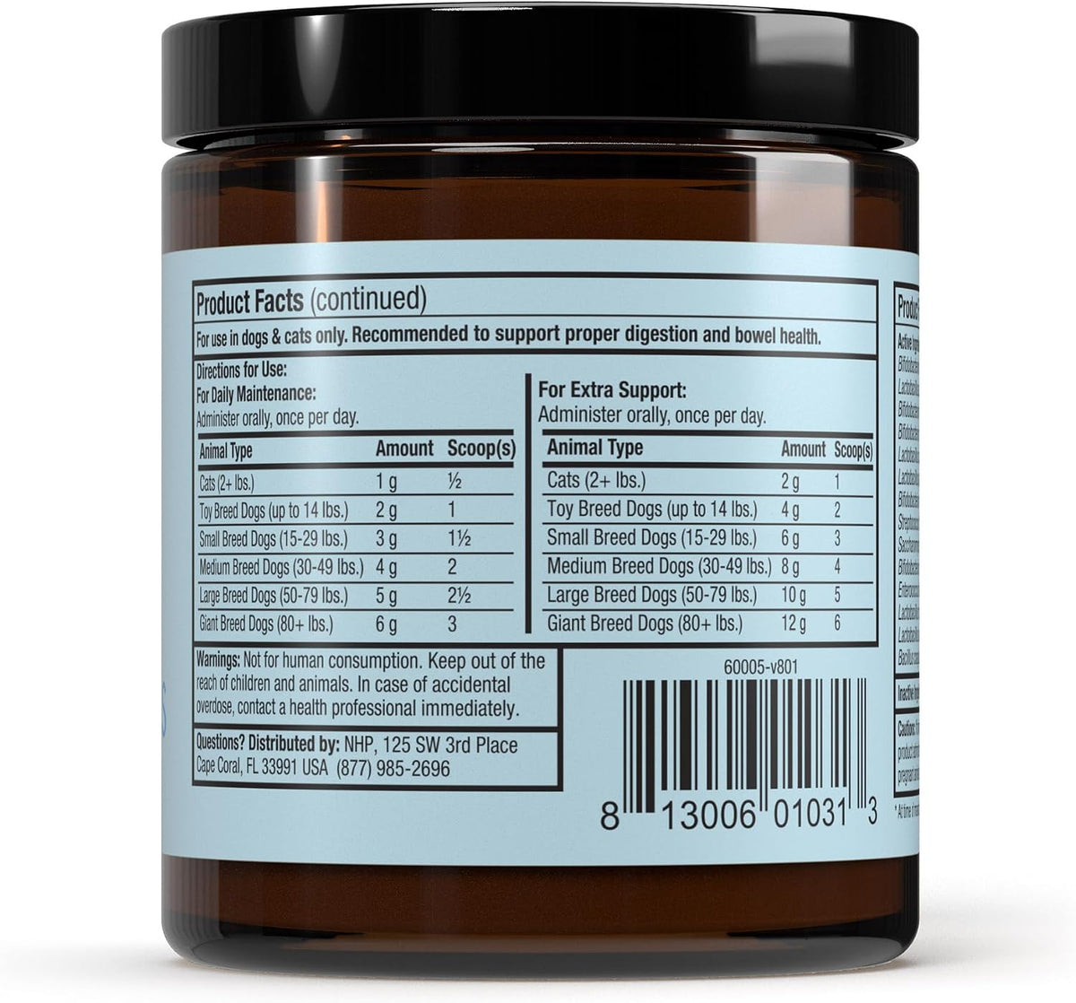 Bark & Whiskers Complete Probiotics for Cats and Dogs, 3.17 oz (90 g) - görsel 3