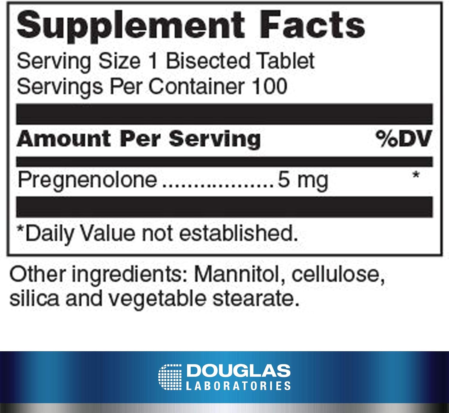 Douglas Laboratories Pregnenolone 5 mg Tablets – 100 Count
